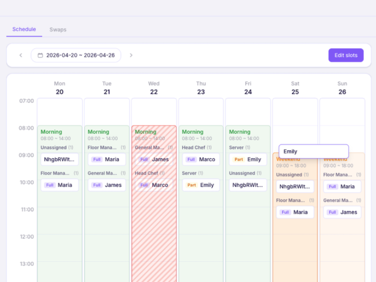 Team & Scheduling